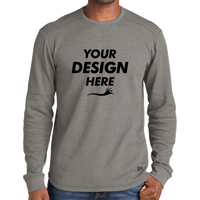 New Era Thermal Long Sleeve, Shadow Grey Heather, Front view, Mockup
