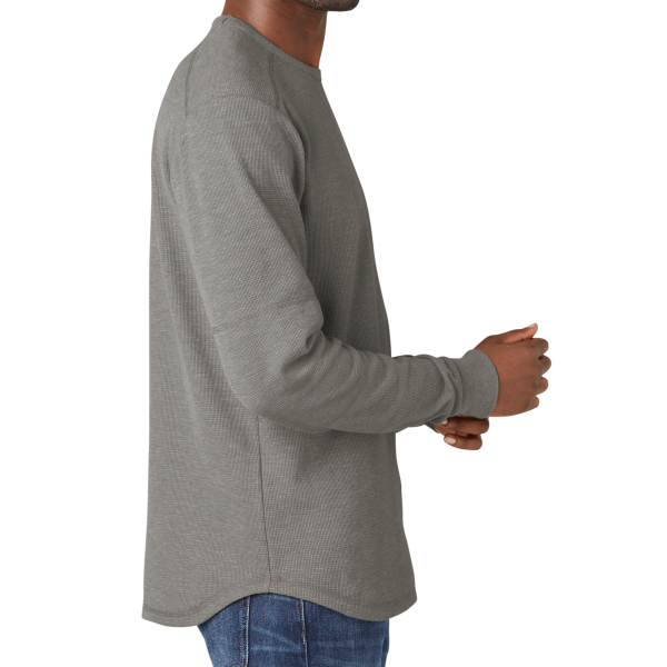 New Era Thermal Long Sleeve, Shadow Grey Heather, Right Sleeve view