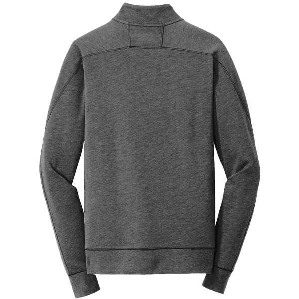 New Era Tri Blend Fleece 1/4 Zip Pullover, Black Heather, Back view