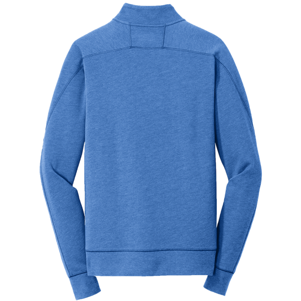 New Era Tri Blend Fleece 1/4 Zip Pullover, Royal Heather, Back view