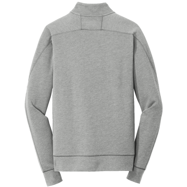New Era Tri Blend Fleece 1/4 Zip Pullover, Shadow Grey Heather, Back view
