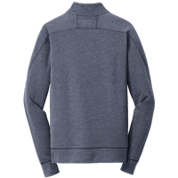 New Era Tri Blend Fleece 1/4 Zip Pullover, True Navy Heather, Back view