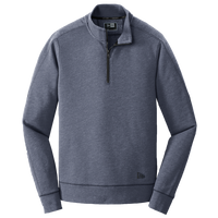 New Era Tri Blend Fleece 1/4 Zip Pullover, True Navy Heather, Front view