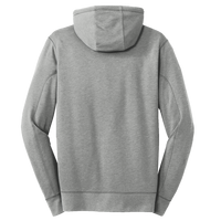 New Era Tri Blend Fleece Full Zip Hoodie, Shadow Grey Heather, Back view