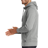 New Era Tri Blend Fleece Full Zip Hoodie, Shadow Grey Heather, Left Sleeve view