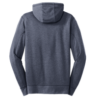 New Era Tri Blend Fleece Full Zip Hoodie, True Navy Heather, Back view