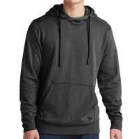 New Era Tri Blend Fleece Pullover Hoodie, Black Heather, Front view