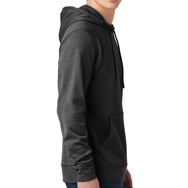 New Era Tri Blend Fleece Pullover Hoodie, Black Heather, Right Sleeve view