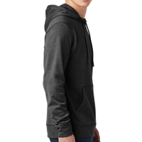 New Era Tri Blend Fleece Pullover Hoodie, Black Heather, Right Sleeve view