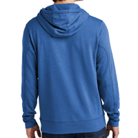 New Era Tri Blend Fleece Pullover Hoodie, Royal Heather, Back view