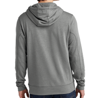 New Era Tri Blend Fleece Pullover Hoodie, Shadow Grey Heather, Back view