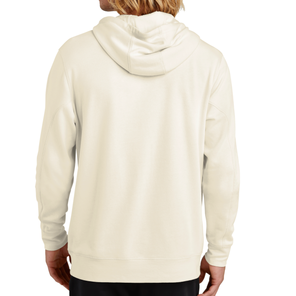 New Era Tri Blend Fleece Pullover Hoodie, Soft Beige, Back view