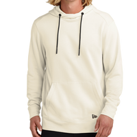 New Era Tri Blend Fleece Pullover Hoodie, Soft Beige, Front view