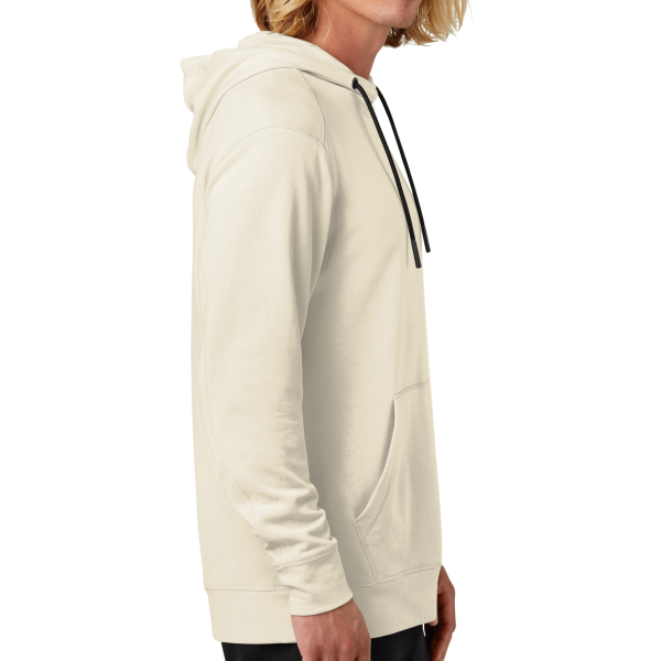New Era Tri Blend Fleece Pullover Hoodie, Soft Beige, Right Sleeve view