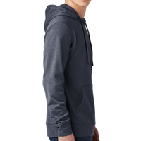 New Era Tri Blend Fleece Pullover Hoodie, True Navy Heather, Right Sleeve view