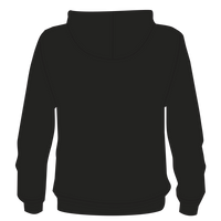 New Era Tri Blend Hoodie, Black Solid, Back view