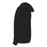 New Era Tri Blend Hoodie, Black Solid, Left Sleeve view