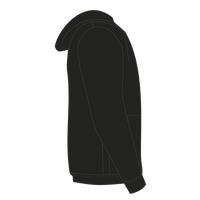 New Era Tri Blend Hoodie, Black Solid, Right Sleeve view