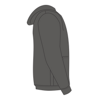 New Era Tri Blend Hoodie, Graphite, Right Sleeve view