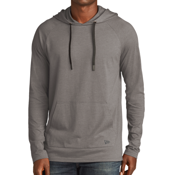 New Era Tri Blend Hoodie, Shadow Grey, Front view