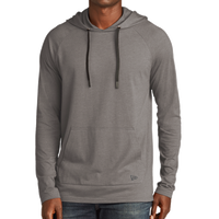 New Era Tri Blend Hoodie, Shadow Grey, Front view