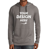 New Era Tri Blend Hoodie, Shadow Grey, Front view, Mockup
