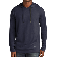 New Era Tri Blend Hoodie, True Navy, Front view