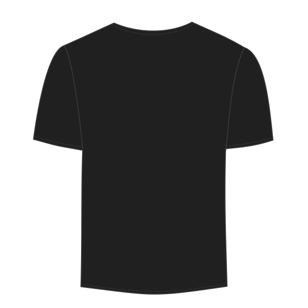 New Era Tri Blend Tee, Black Solid, Back view