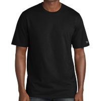 New Era Tri Blend Tee, Black Solid, Front view