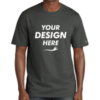 New Era Tri Blend Tee, Graphite, Front view, Mockup