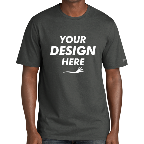 New Era Tri Blend Tee, Graphite, Front view, Mockup