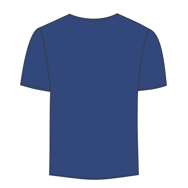 New Era Tri Blend Tee, Royal, Back view
