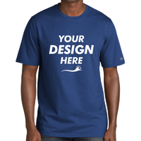 New Era Tri Blend Tee, Royal, Front view, Mockup