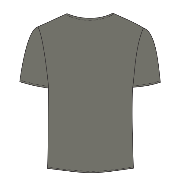 New Era Tri Blend Tee, Shadow Grey, Back view
