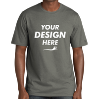 New Era Tri Blend Tee, Shadow Grey, Front view, Mockup