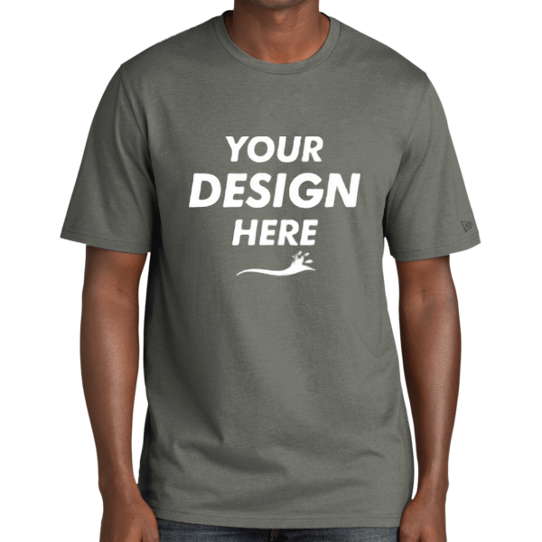 New Era Tri Blend Tee, Shadow Grey, Front view, Mockup