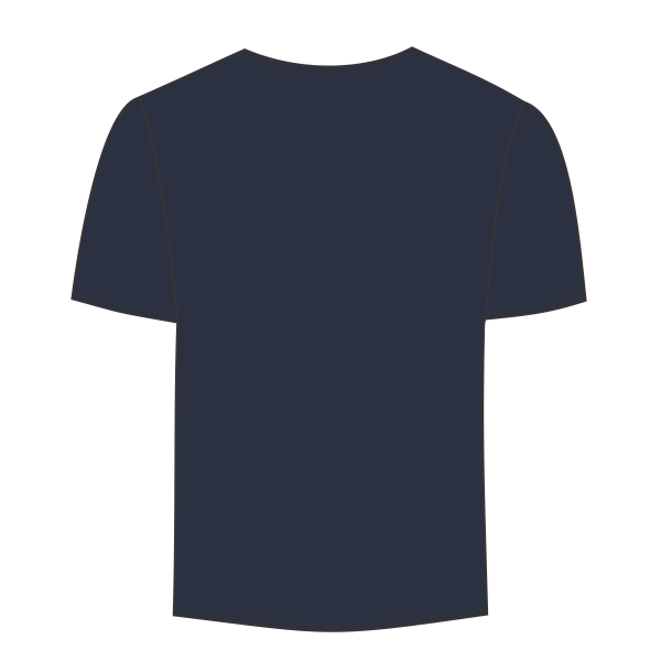 New Era Tri Blend Tee, True Navy, Back view