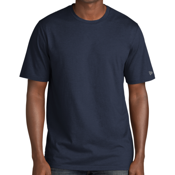 New Era Tri Blend Tee, True Navy, Front view