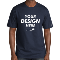 New Era Tri Blend Tee, True Navy, Front view, Mockup