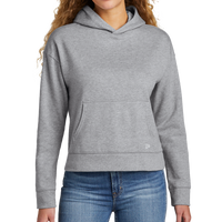 New Era Women's Comeback Fleece Pullover Hoodie, Athletic Heather, Front view