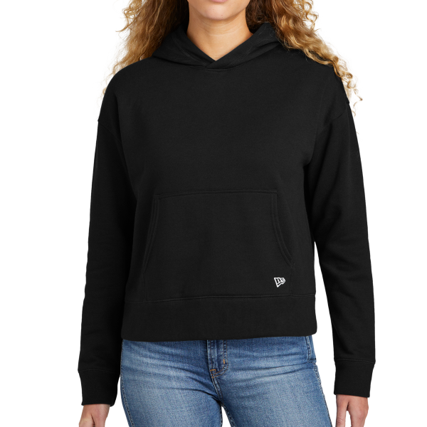 New Era Women's Comeback Fleece Pullover Hoodie, Black, Front view