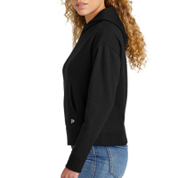 New Era Women's Comeback Fleece Pullover Hoodie, Black, Left Sleeve view