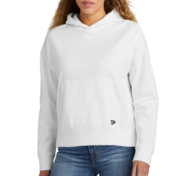 New Era Women's Comeback Fleece Pullover Hoodie, White, Front view