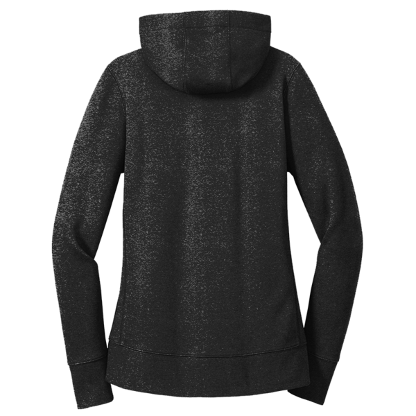 New Era Women's French Terry Full Zip Hoodie, Black, Back view