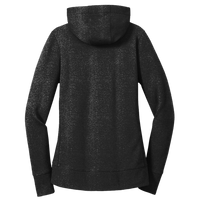 New Era Women's French Terry Full Zip Hoodie, Black, Back view