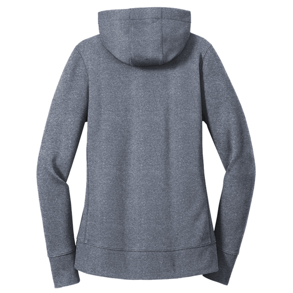 New Era Women's French Terry Full Zip Hoodie, True Navy Twist, Back view