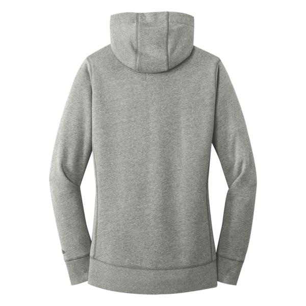 New Era Women's French Terry Pullover Hoodie, Light Graphite Twist, Back view