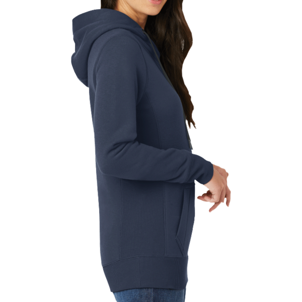 New Era Women's French Terry Pullover Hoodie, True Navy, Right Sleeve view