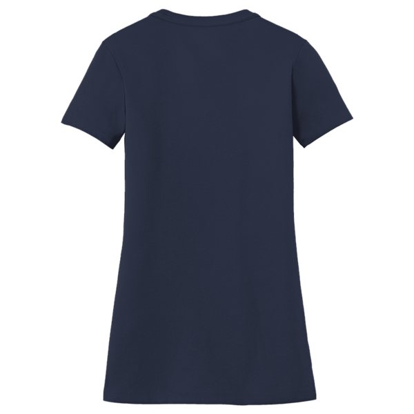 New Era Women's Heritage Blend V Neck Tee, True Navy, Back view