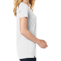 New Era Women's Heritage Blend V Neck Tee, White, Right Sleeve view